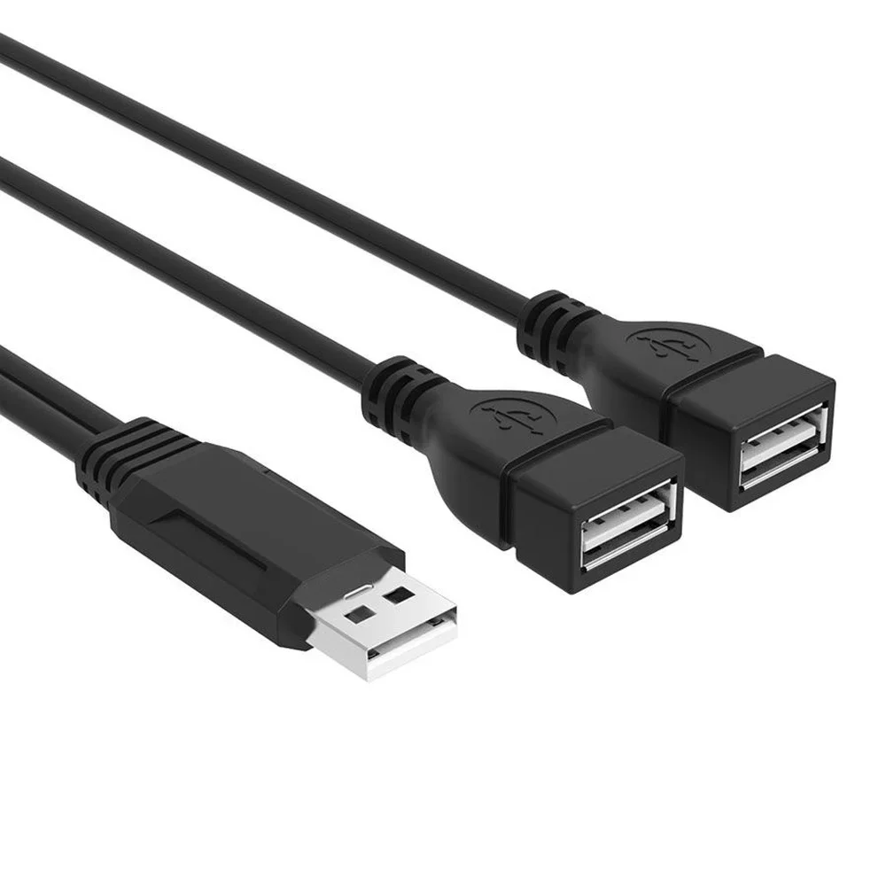 1 wtyk męski na 2 gniazda żeńskie Przedłużacz USB 2.0 Y Kabel do transmisji danych Zasilacz Konwerter Rozgałęźnik Kabel USB 2.0 15 ~ 18 cm