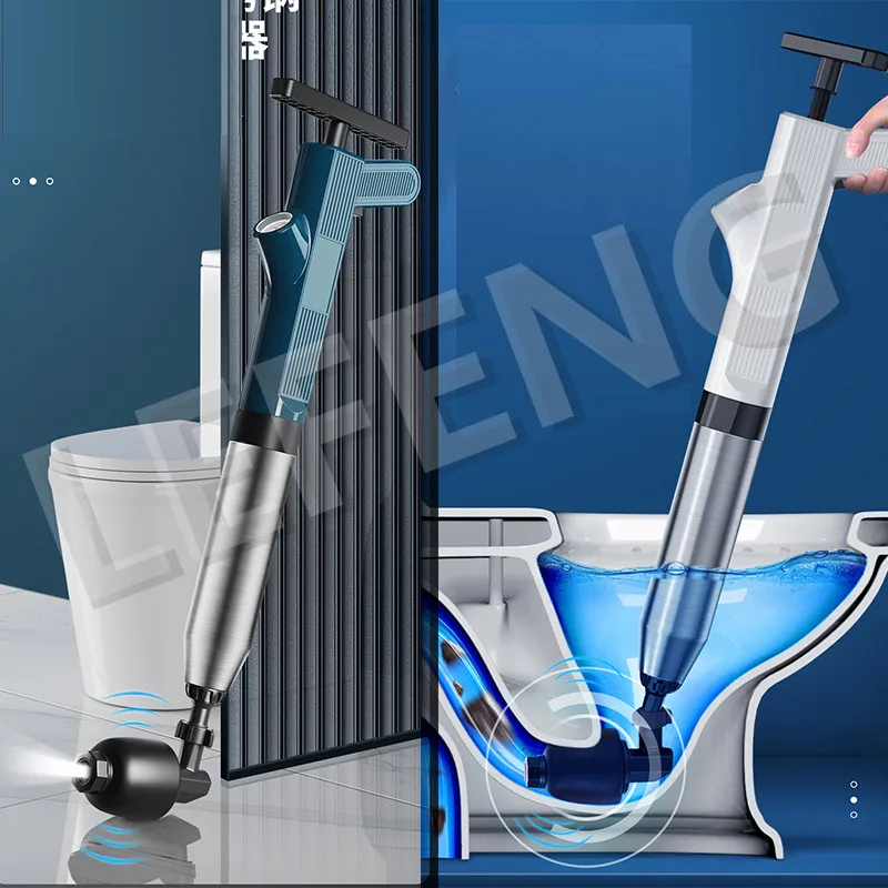 Unblocker Pneumatic Plunger Toilet Air Pressure Pump Plungers Drain Defender Unstopper Smart Click For Cannalization Display