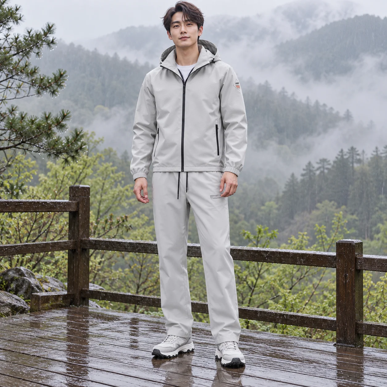 Paul Men's Slim Fit Sporty Outdoor Jacket Windproof 3D Effect Polyester Fiber Casual Fashion Urban Style Business Suitable Pants