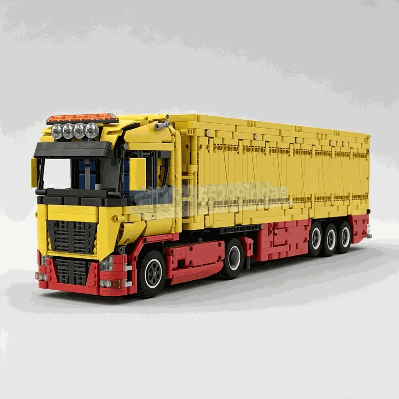 NEW 2118PCS Walking Floor Trailer Functions Truck MOC Custom Puzzles Technical DIY Creative Assembly Building Blocks Toy Gifts