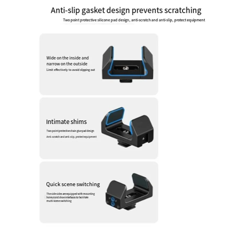 Universal Power Bank Mount Holder Cold Shoe Mount For 53Mm To 72Mm Power Supply For DSLR Camera Cage Battery Clamp-A09I