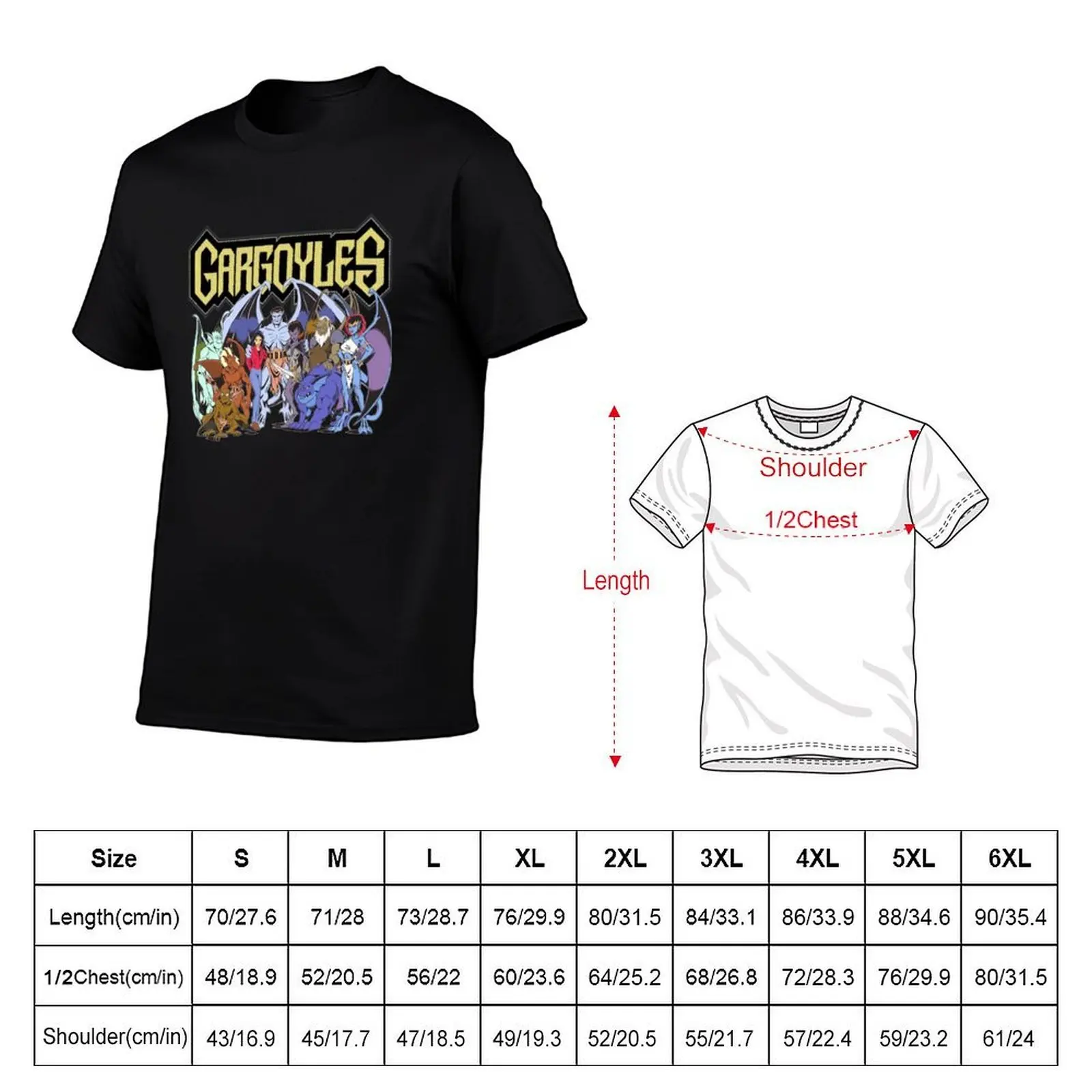 Gargoyles The Origin T-Shirt Daily Work Short Sleeve Top
