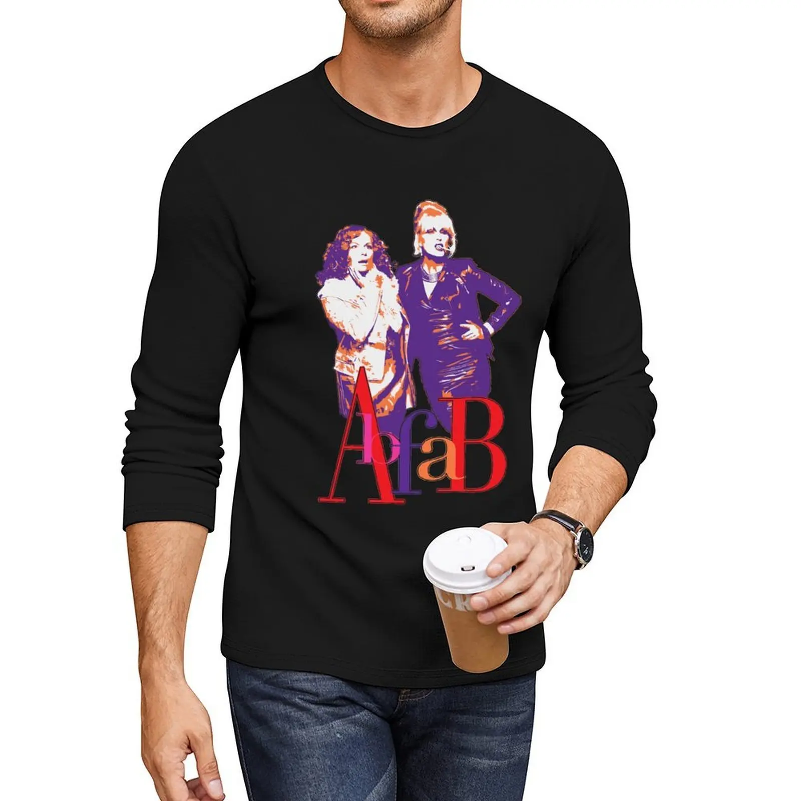 

AbFab Long T-Shirt cute tops Blouse plus size t shirts Tee shirt mens graphic t-shirts big and tall