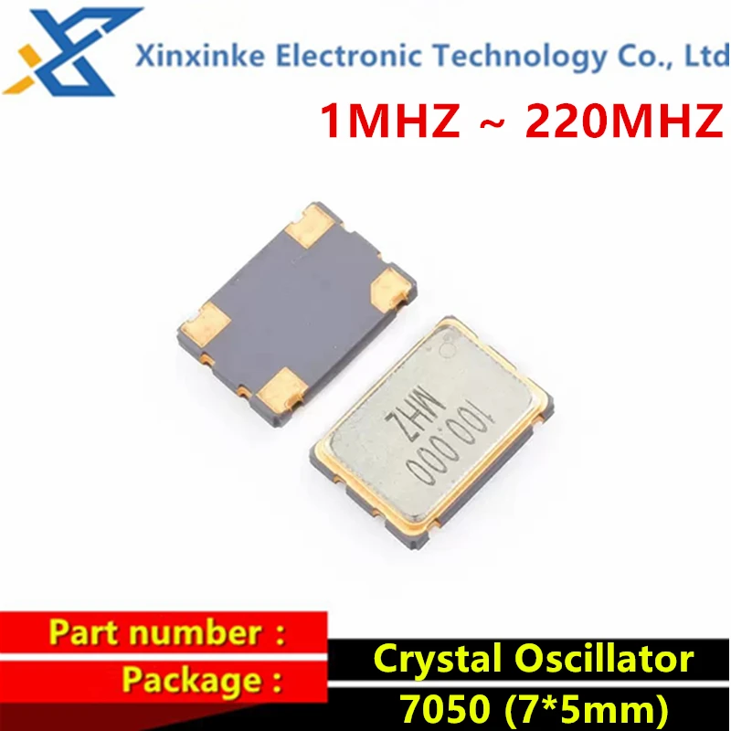 

5PCS SMD 5070 7050 5X7MM 4PIN Active Crystal Oscillator OSC 5MHZ 6M 10M 12M 16M 20M 24M 25M 33M 40M 48M 50M 60M 100M 125M 5*7