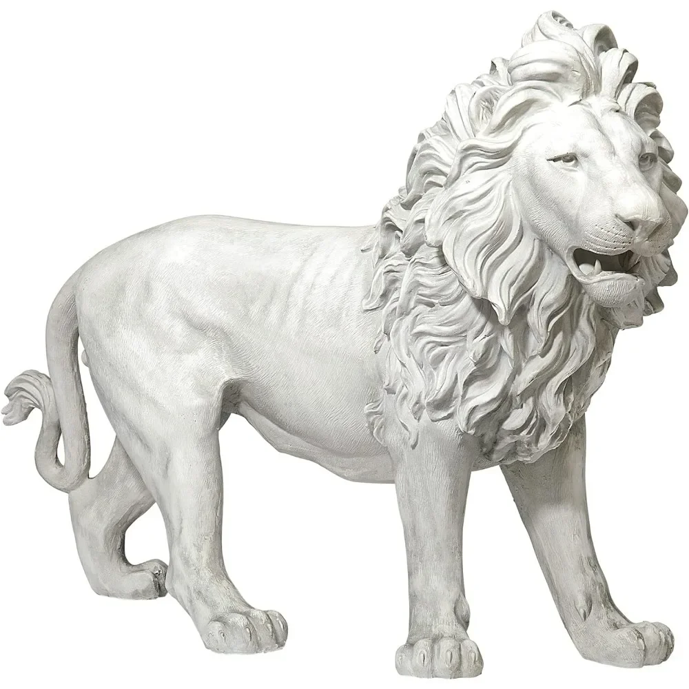 

Regal Lion Sentinel of Grisham, уличная садовая статуя, 37 дюймов, античный камень