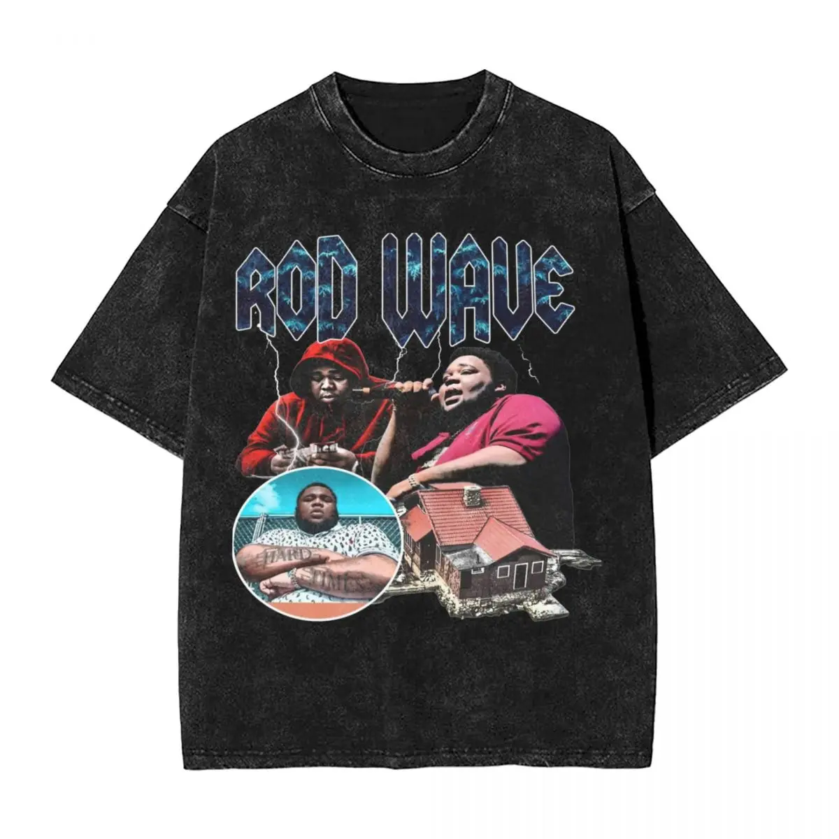 

Футболки Rod Wave Last Lap Tour в стиле хип-хоп, потертая футболка с коротким рукавом в стиле Харадзюку, ретро для мужчин и женщин, футболка с принтом