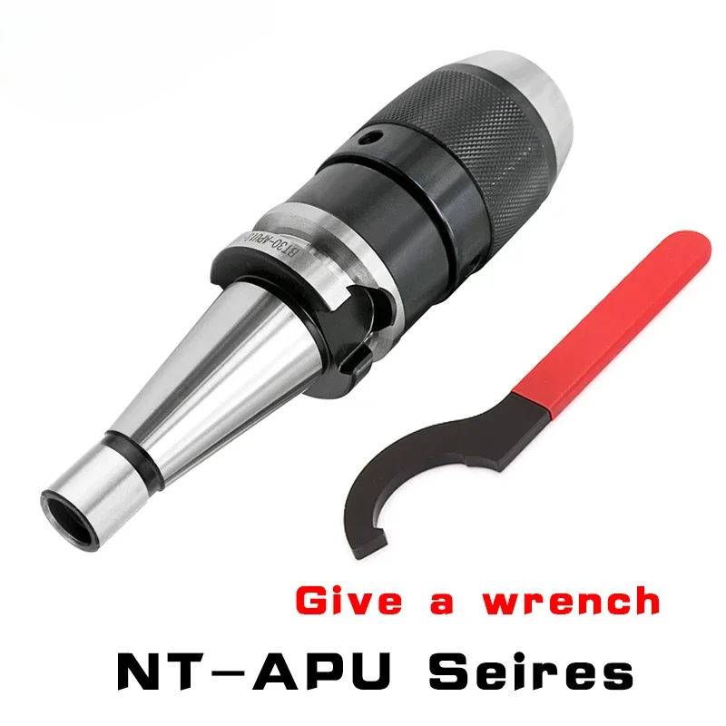 

1PC New NT30 NT40 APU13 APU16 Self-tightening chuck handle and Give a wrench for connecting drill chuck for CNC machine tools