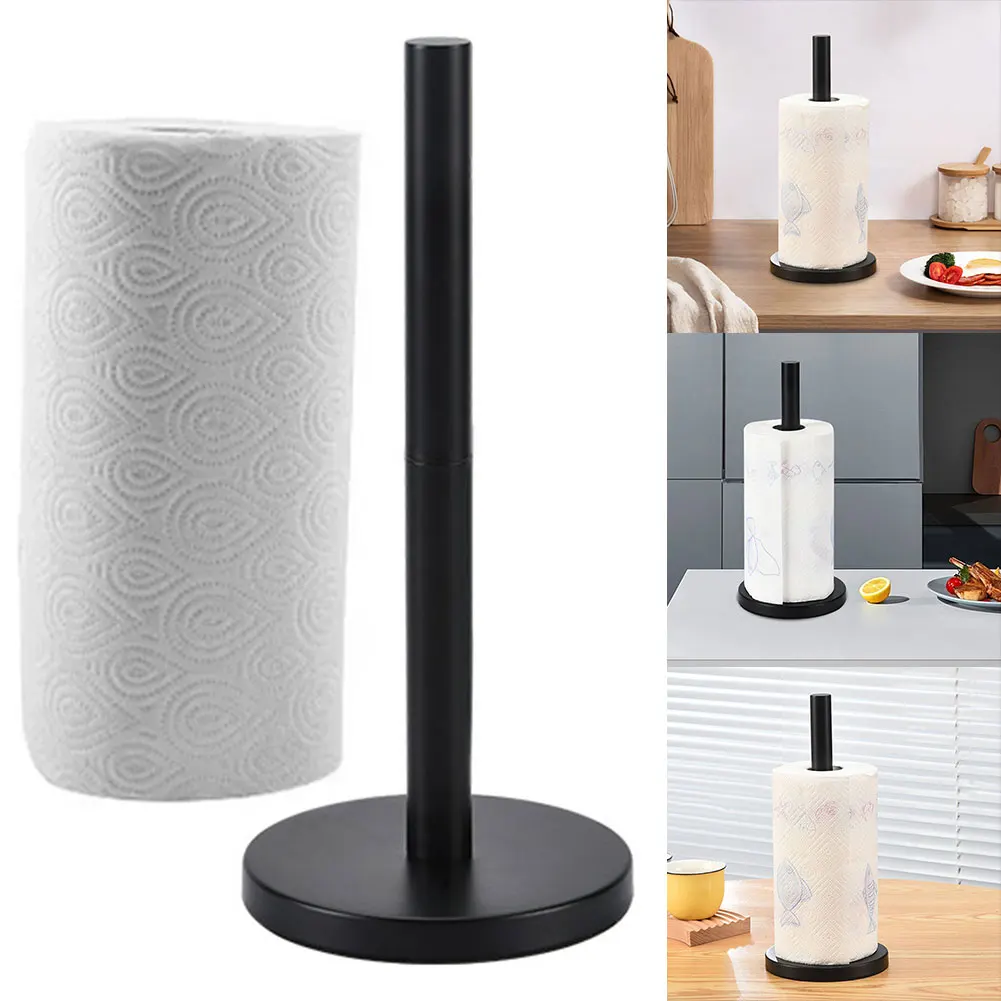 

Stainless Steel Paper Towel Holder with Weighted Base Stand Paper Towel Holder Kitchen Roll Holder for Kitchen and Bathroom