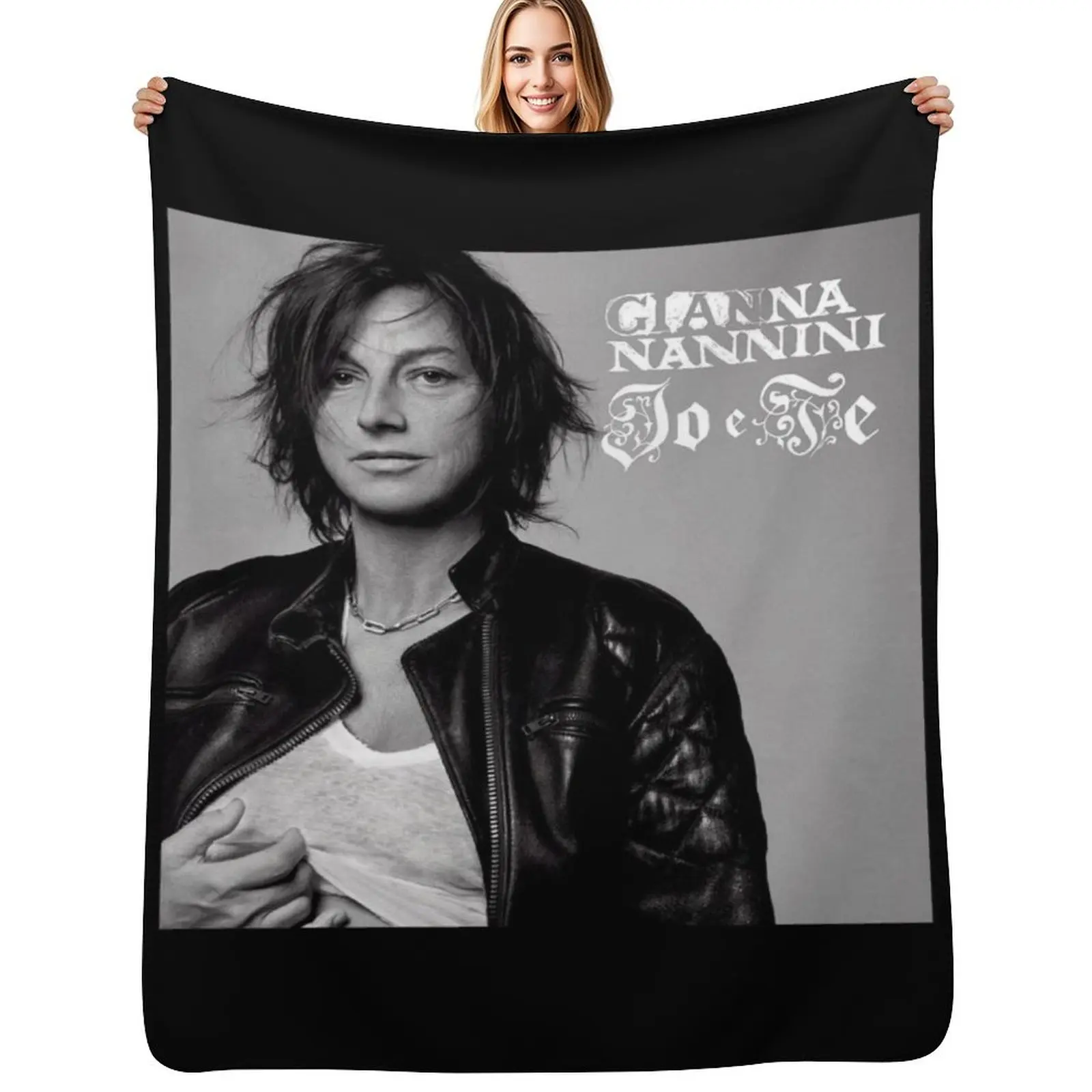 Gianna Nannini - Io e Te album 2011 Throw Blanket Cozy Napping Blanket Gift for Mom Dad