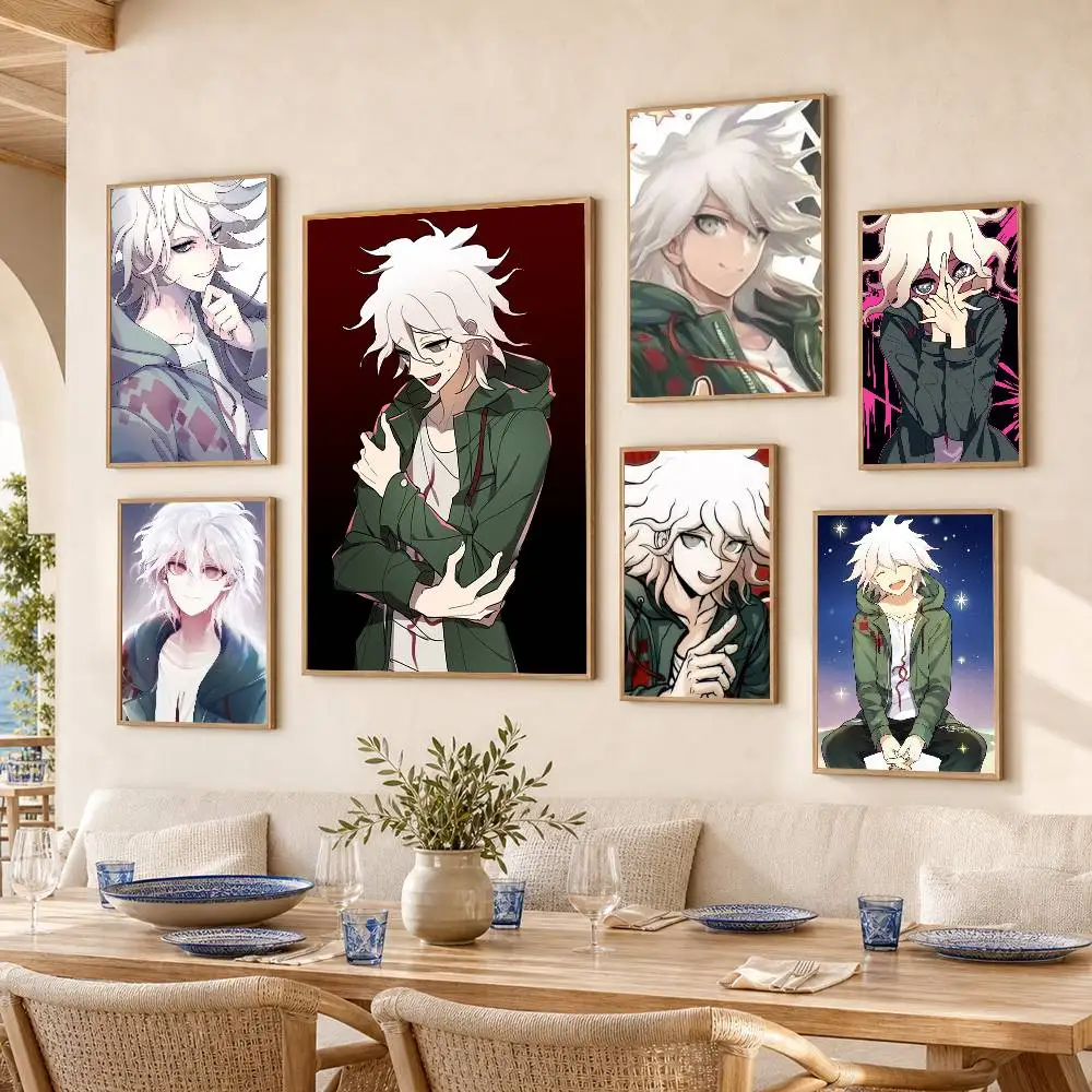 N-Nagito K-Komaeda  Waterproof Self-Adhesive Wall Poster for Bedroom Living Room Home Decor