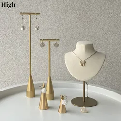 Bamboo Necklace Display Chain Bust Stand Holder For Show Jewelry Organizer Model