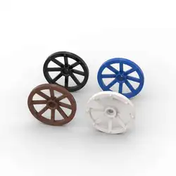 MOC 10PCS Puzzle Particle 4489 Wheel Wagon Large 33mm  Building Blocks Notched For Holder Pin Bricks Toy For Gift Dropshipping