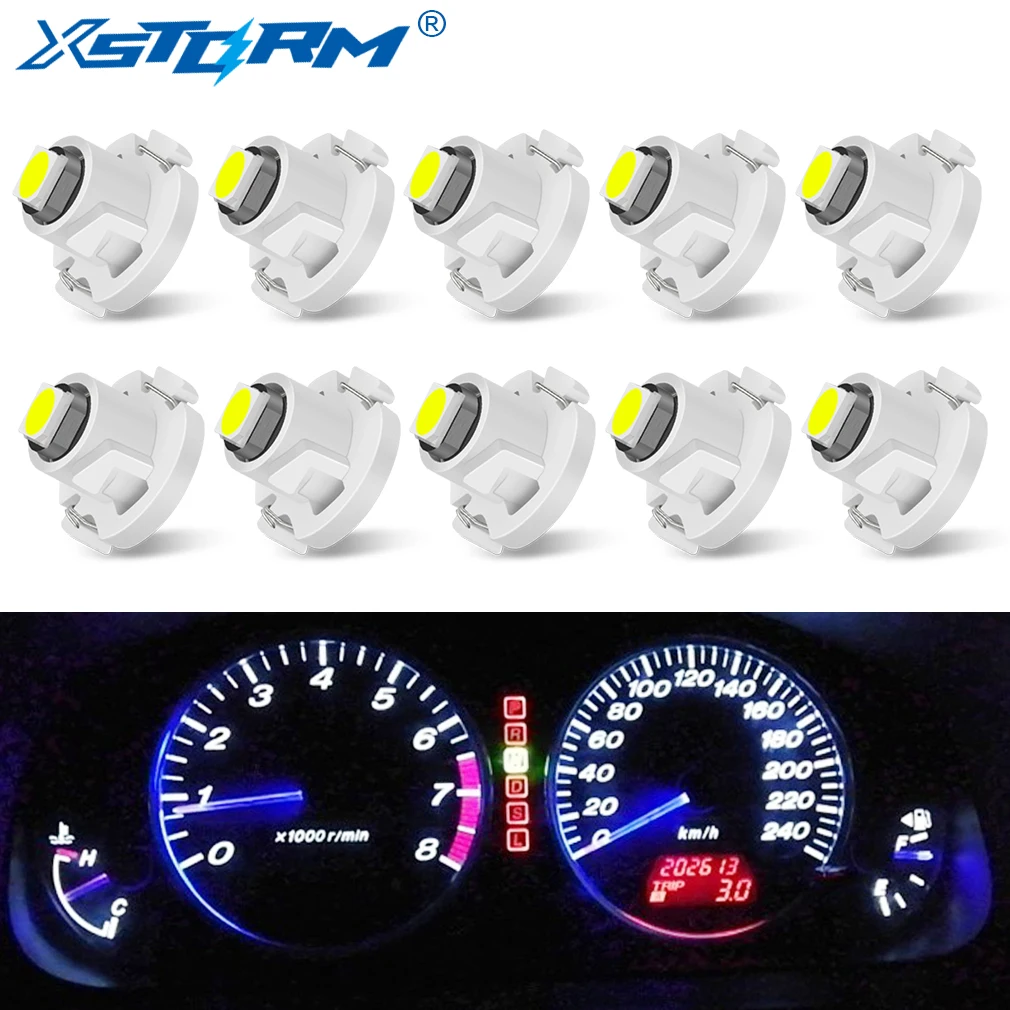 10Pcs Super Bright T3 T4.2 T4.7 Led Bulb Canbus Car Interior Lights Indicator Dashboard Warming Instrument 3030SMD Lamps