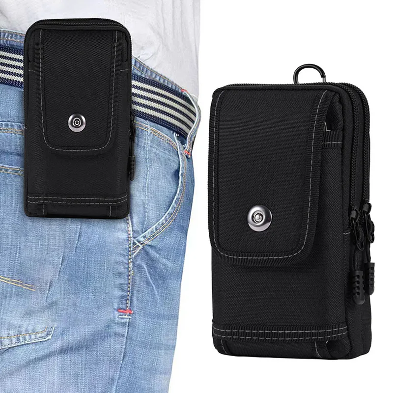 التكتيكية مول حقيبة الرياضة حزام الخصر حقيبة الرجال طبقة مزدوجة الهاتف المحمول الحقيبة التخييم الصيد حزمة مراوح حزمة المرافق