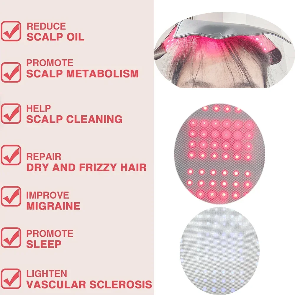 Professional Hair Loss Treatment Cap LED Red Blue Light Therapy for Hair Regrowth Hair Loss Prevention Cap