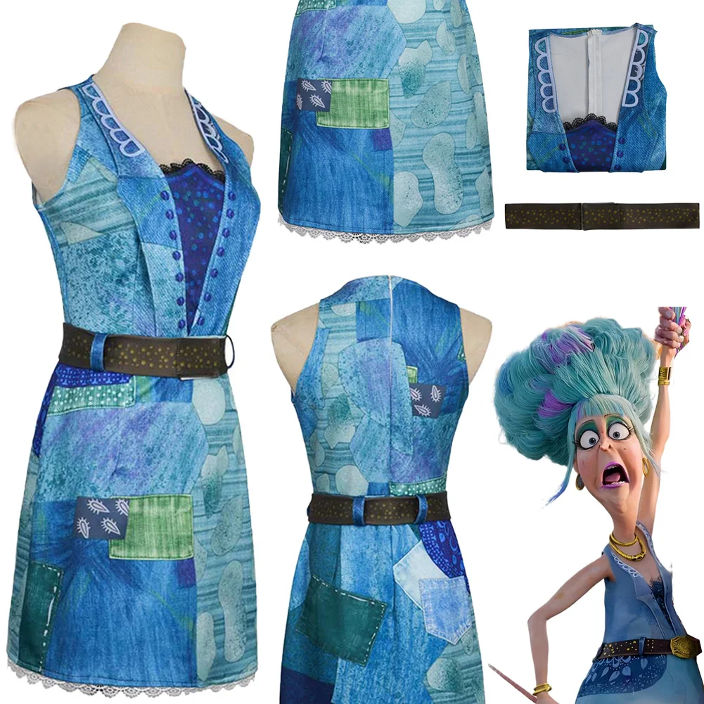 

Платье для косплея Fantasia Mrs. Twit, одежда 2025 года, костюм Twits Disfraz, женский костюм в стиле фэнтези, карнавальная праздничная одежда на Хэллоуин