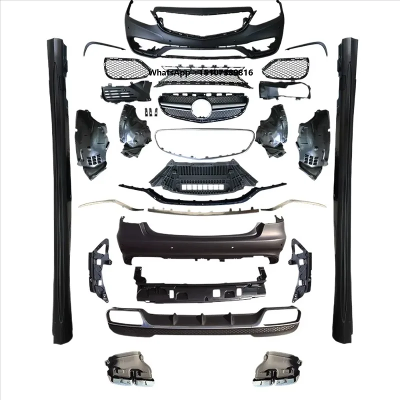 

for W212 2010 2011 2012 2013 To 2015 E63 Front Rear Bumper Side Skirt Headlight Auto Car Full Body Kit