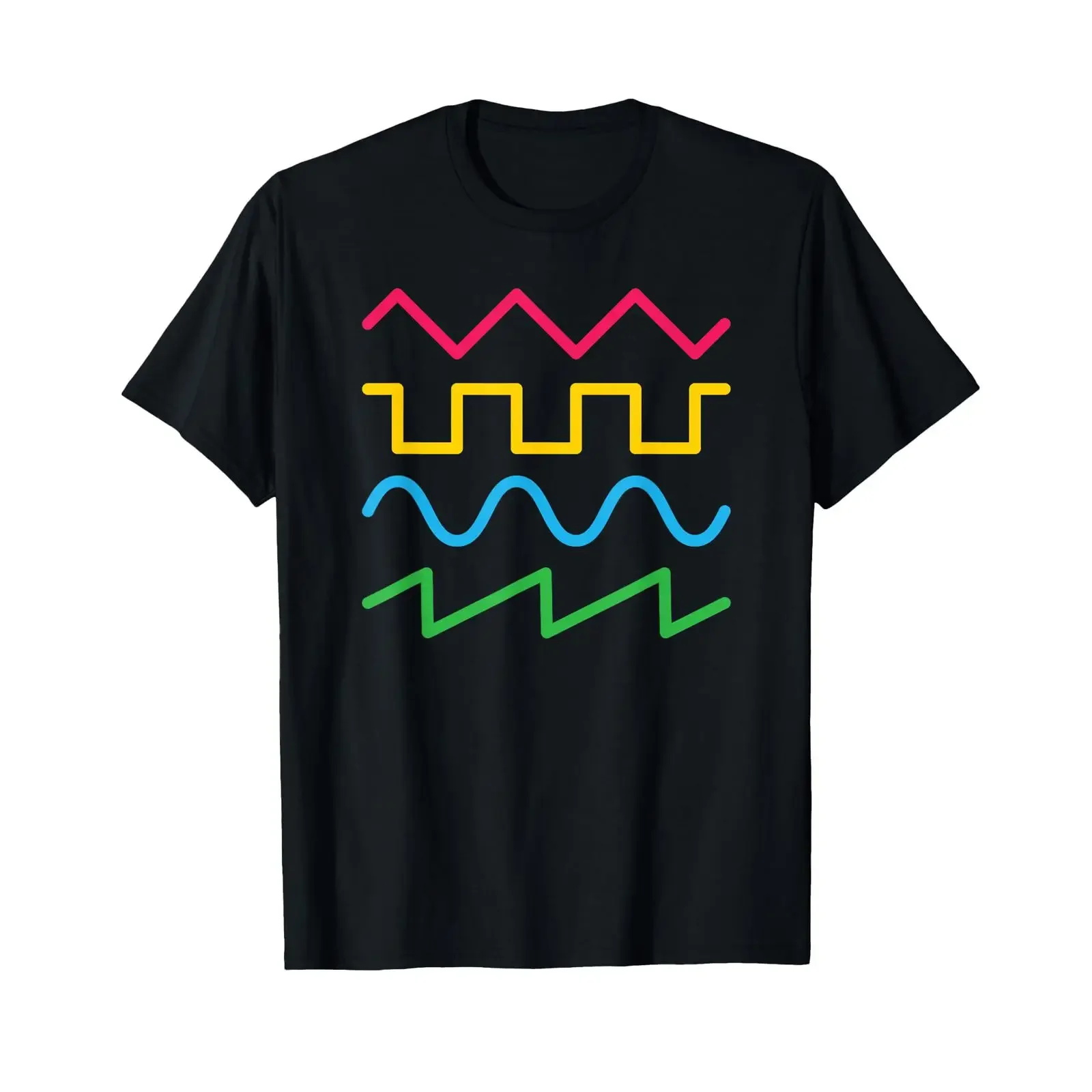 Waveform Modular Synthesizer T Shirt vintage Washed Comfortable fashion Soft Unisex Top For Everyday Wear streetwear Stretched
