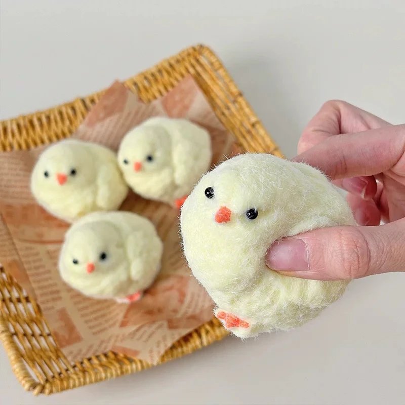 Quetschbares Simuliertes Gelbes Huhn Stressball, Super Weiches Fidget-Spielzeug, ASMR Sensorisches Anti-Stress-Spielzeug für Erwachsene – Detail 6