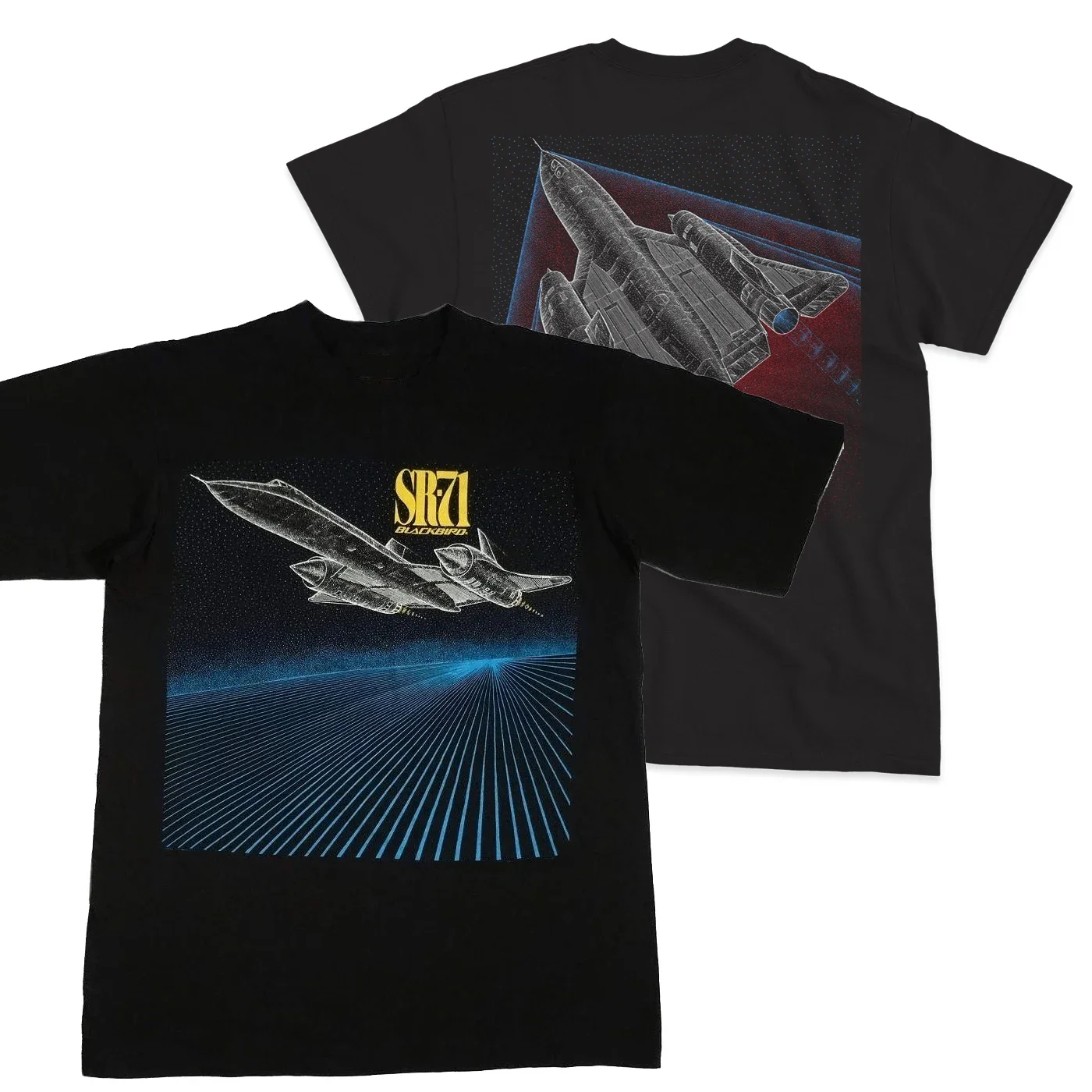 Vintage SR-71 Blackbird strategic reconnaissance aircraft T-Shirt 100% Cotton O-Neck Short Sleeve Casual Mens T-shirt Size S-3XL