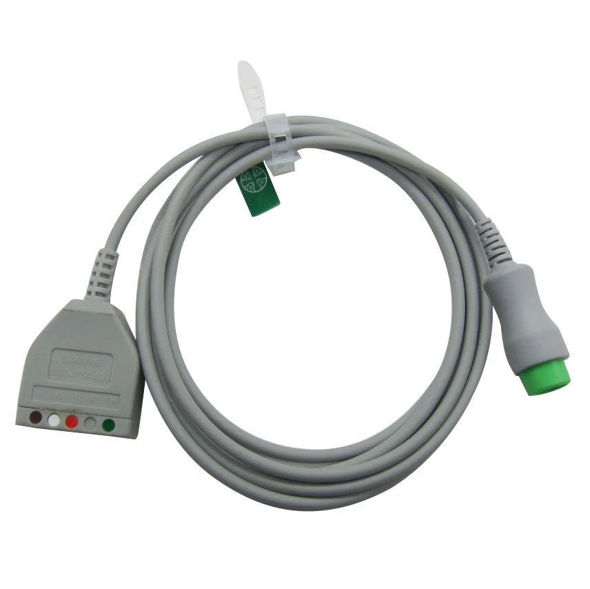 Cavo ECG trunk 3 cavi compatibile con MINDRAY T5/78 elettrodi cavo tronco per macchina ECG