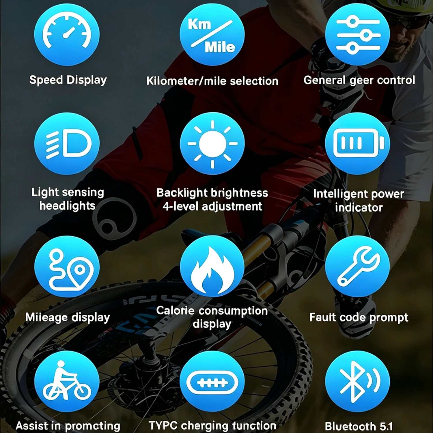 BAFANG DPC245 E-Bike-Display CAN-Protokoll Bluetooth 5.1 LCD-Bildschirm für Bafang Mittelmotor M510 M600 M560 M510 M420 Umrüstsätze – Detail 2