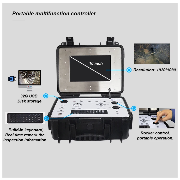 Oil Pipeline Inspect Robot CCTV Waste Water Pipe Sewer Drain Pipe Inspection Crawler Units Robot Camera For Engineering