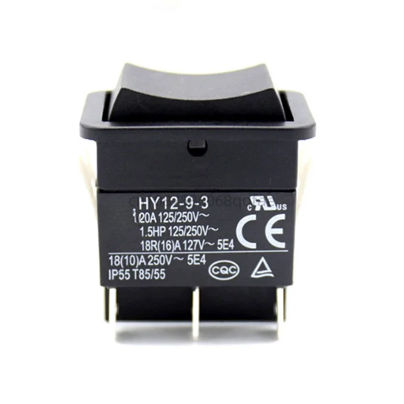 1pcs  HY12-9-3 6 Pins Push Button On Off On Rocker Switch Pushbutton Switches for Electric Power Tools 125/250V 18/20A