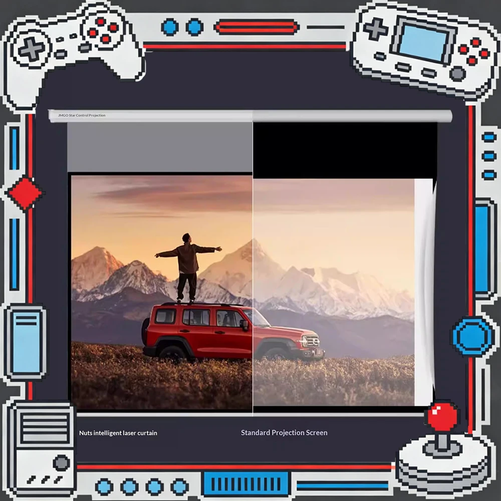 

Проекционный экран JMGO 120 дюймов, полупрозрачный, с подвесной конструкцией, ультраширокий угол обзора 178°, регулировка 50 см