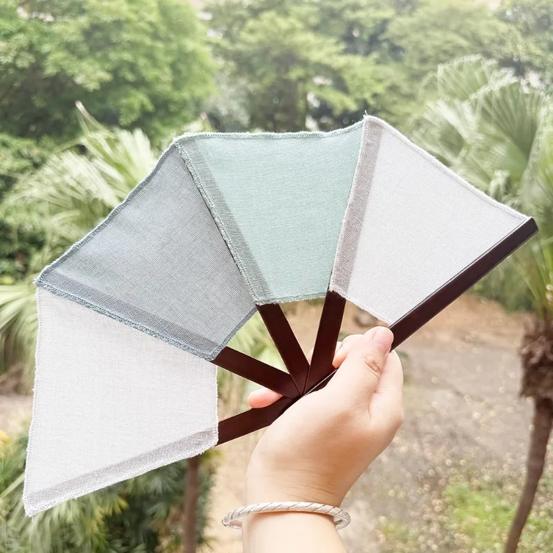 Cloth Fan Embroidered Spanish Folding Fan Vintage Multipurpose Handmade  Hanging Portable Decorative  Home Decor