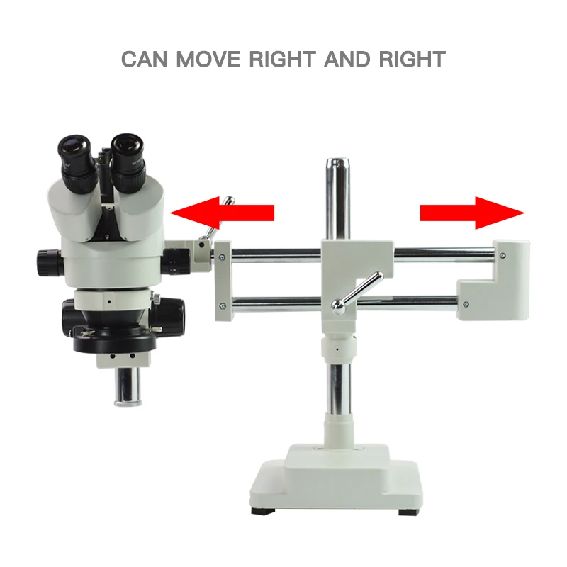 10HW 7-45X Double Arm Microscopio Boom Zoom Stereo Trinocular Microscopes Manufacturer