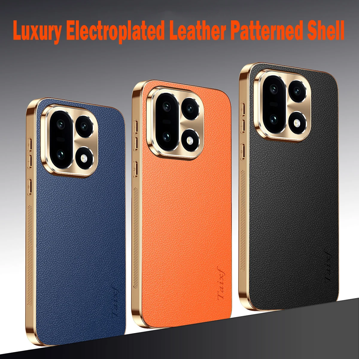 حافظة هاتف جلدية نباتية فاخرة لهاتف OnePlus 15، إطار معدني لحماية العدسات، غطاء مقاوم للصدمات مطلي بالكهرباء #1