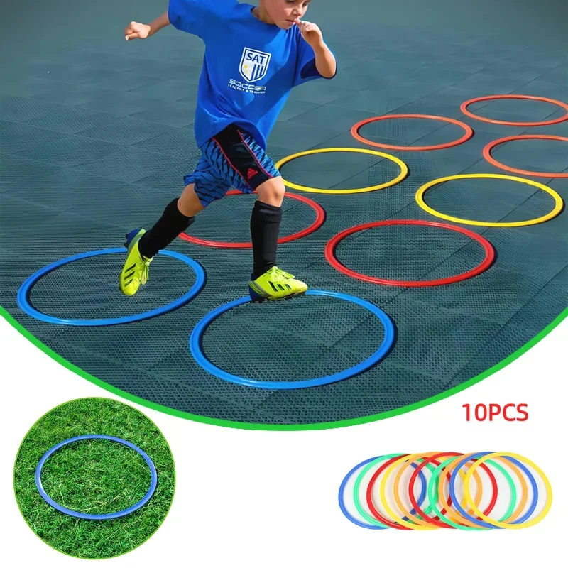 

10pcs Durable Agility Training Rings Portable Football Soccer Speed Agility Training Rings Sport futbol Training Equipment