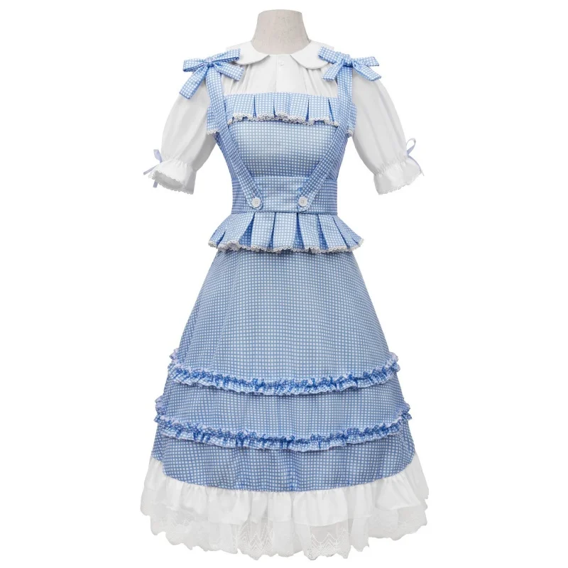 

Game Memory Dorothy Little Girl Cosplay Costume Blue Dress Woman Lovely Birthday Party Suit