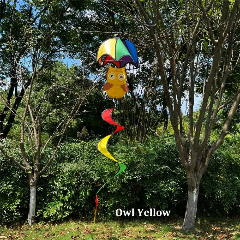 Pingente de guarda-chuva colorido de desenho animado, não tóxico, pano de suspensão e plástico, vintage, pára-quedas colorido, peça de sinos de vento