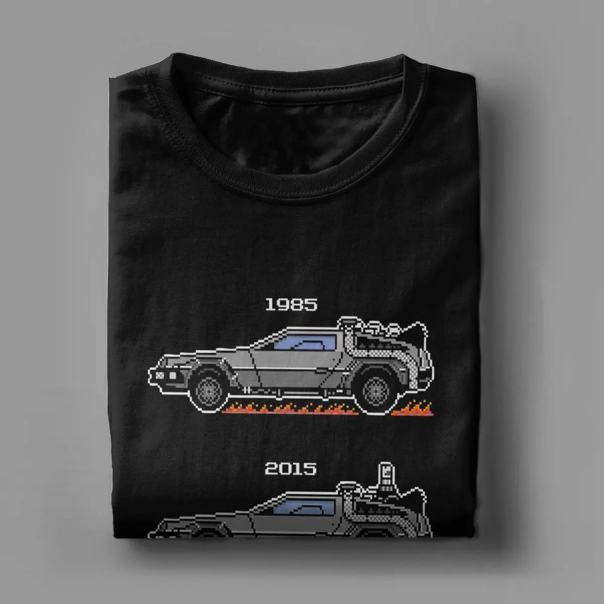 Men\'s T-Shirt Back To The Future 88 MPH Delorean and Flux Capacitor T-Shirt Novelty Cotton Tee Shirt Short Sleeve Tops Summer