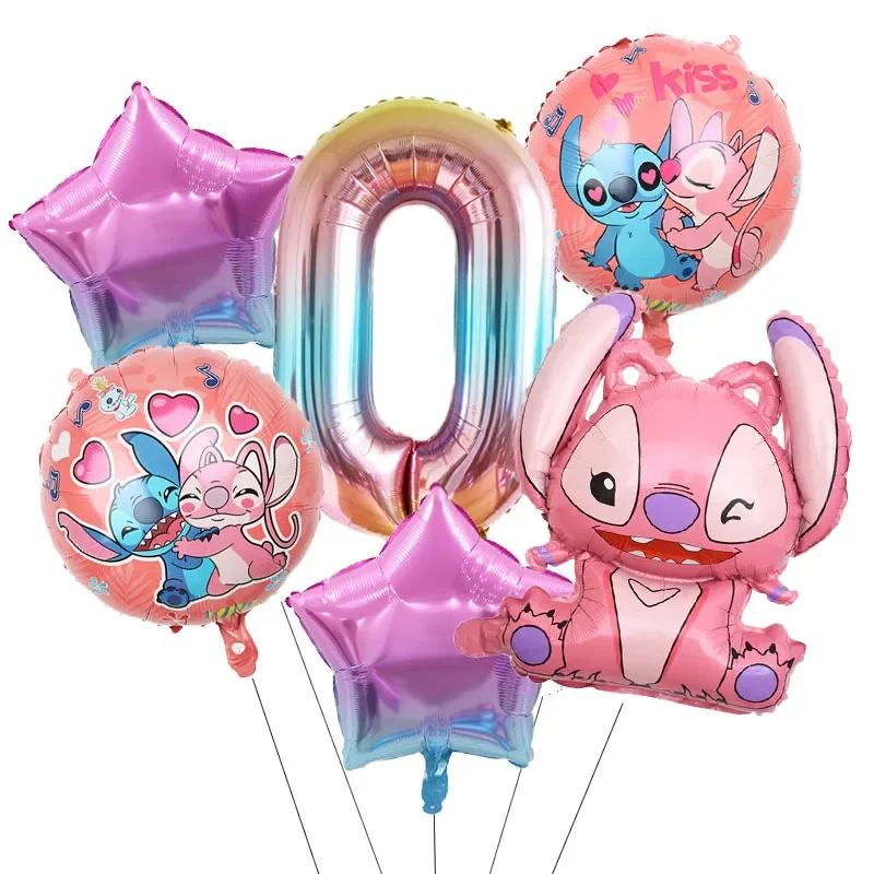 

Disney Lilo & Stitch Home Balloon Set Stitch Number Balloons Room Decoration Children's Birthday Party Supplies Photography Prop