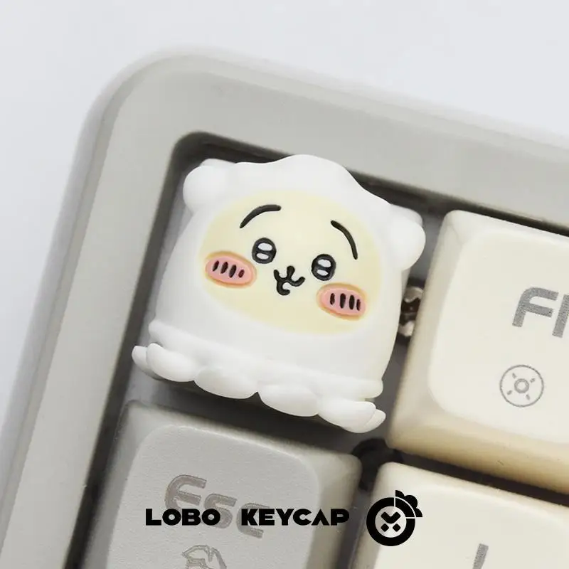 Lobo Keycap Kawaii Witz Bär Usagi Actionfiguren Thema Harz Peripherie Kunst Keycaps Mechanische Tastatur Dekoration Geschenk