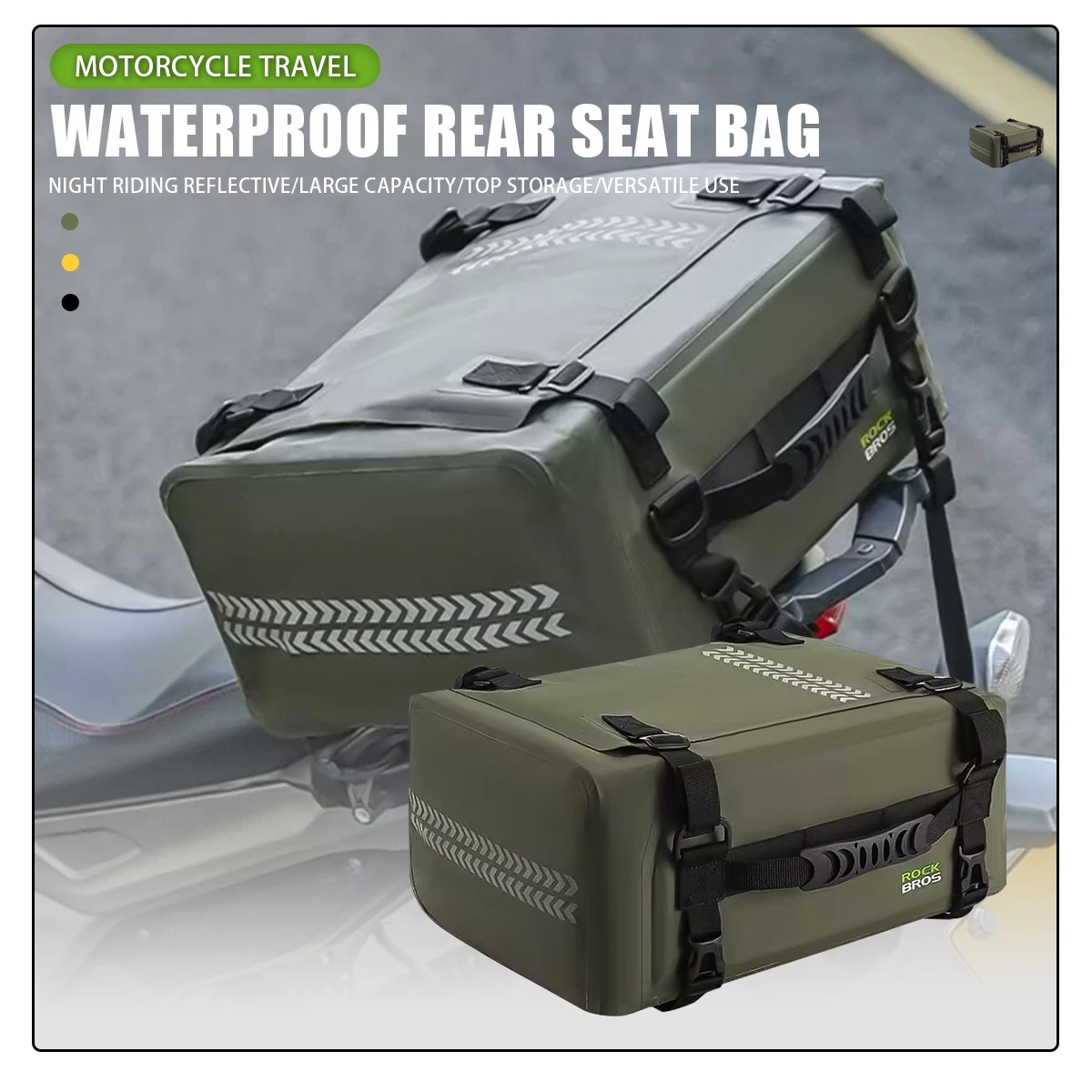 Bicycle Bag Rear Carrier Trunk Waterproof 30L Large Capacity Cargo Bag Multifunctional Motorcycle Bag Bike Accessories