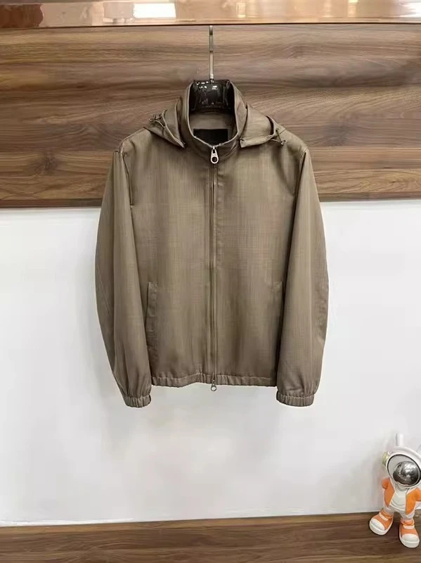 

Итальянская мужская куртка из шерстяной смеси в стиле old money, коллекция 26SS, со съемным капюшоном, повседневная.