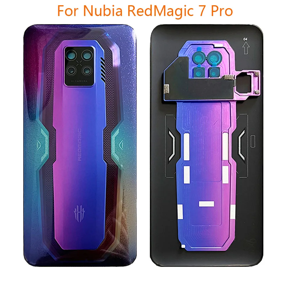 

For ZTE Nubia Red Magic 7 Pro Back Battery Glass Cover Housing Door Rear RedMagic 7Pro NX709J Covers Lid Case Repair Replacement