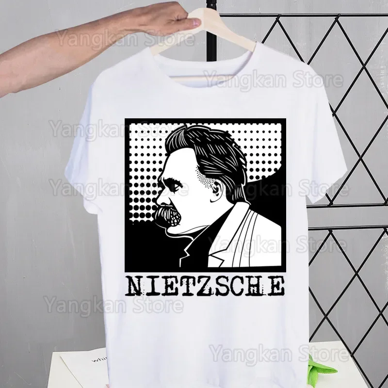 God Is Dead Friedrich Nietzsche Nihilist T Shirts Tees Shirt Tops Design Short-Sleeved Harajuku Man Aesthetic Anime T Shirt