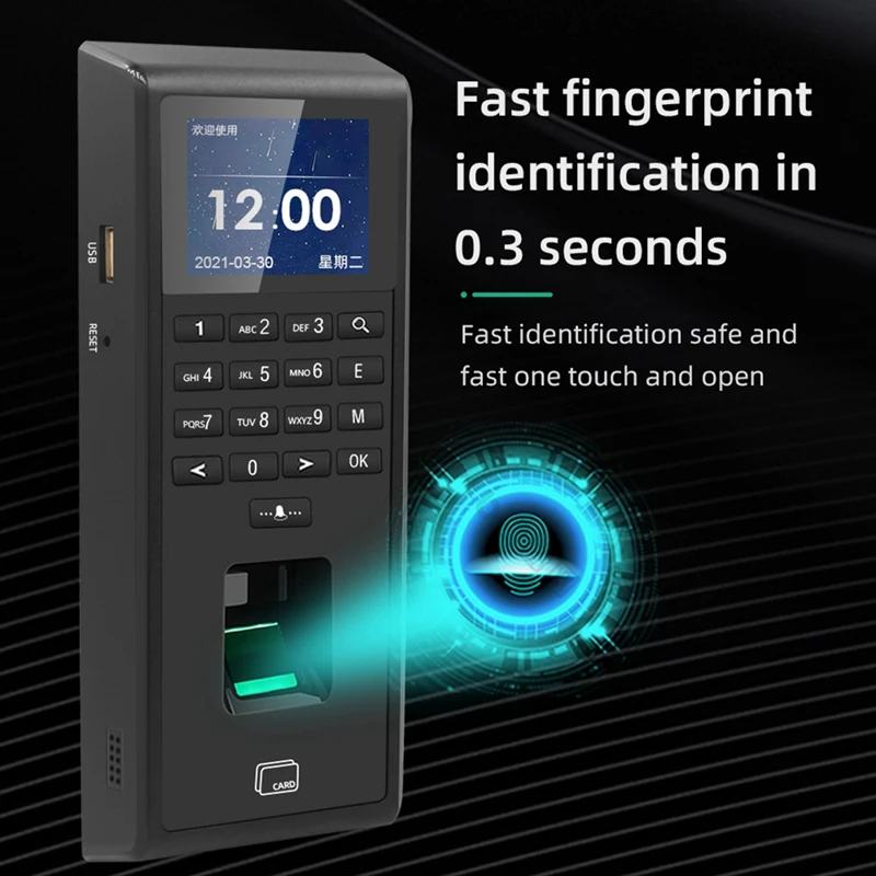 Fingerprint Time Attendance Machine RFID 125KHZ For Smart Door Access Control System Kit Standalone Keypad 1000 Users