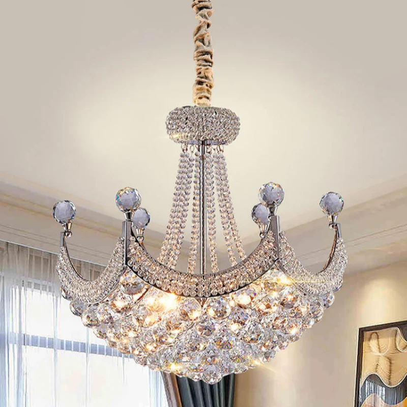 New European Luxury Crystal Chandelier Living Room Bedroom Dining Room Villa Aisle Personalized Lantern Corridor Led Chandelier