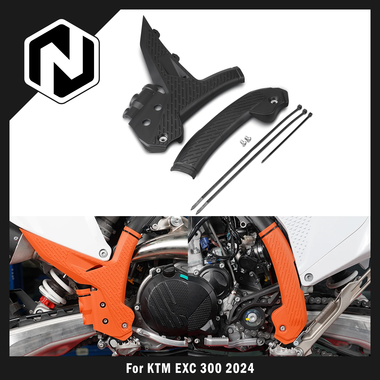 

NICECNC For KTM EXC 300 EXC 250 EXCF 350 EXC 450 XCW 300 2024 SX 125 SXF 250 SXF 450 XC XCF 2023-2024 Frame Guards Protector