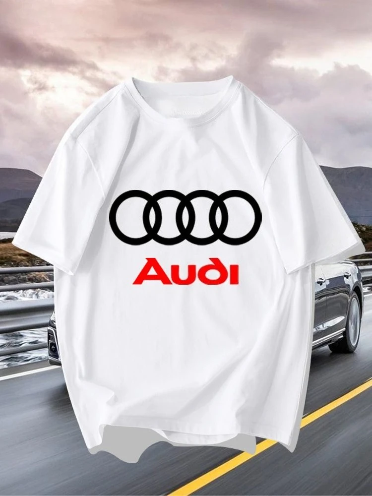 

Ассоциация энтузиастов гоночных автомобилей Audi RS, футболка с короткими рукавами, мужская и женская повседневная футболка, летнее издание