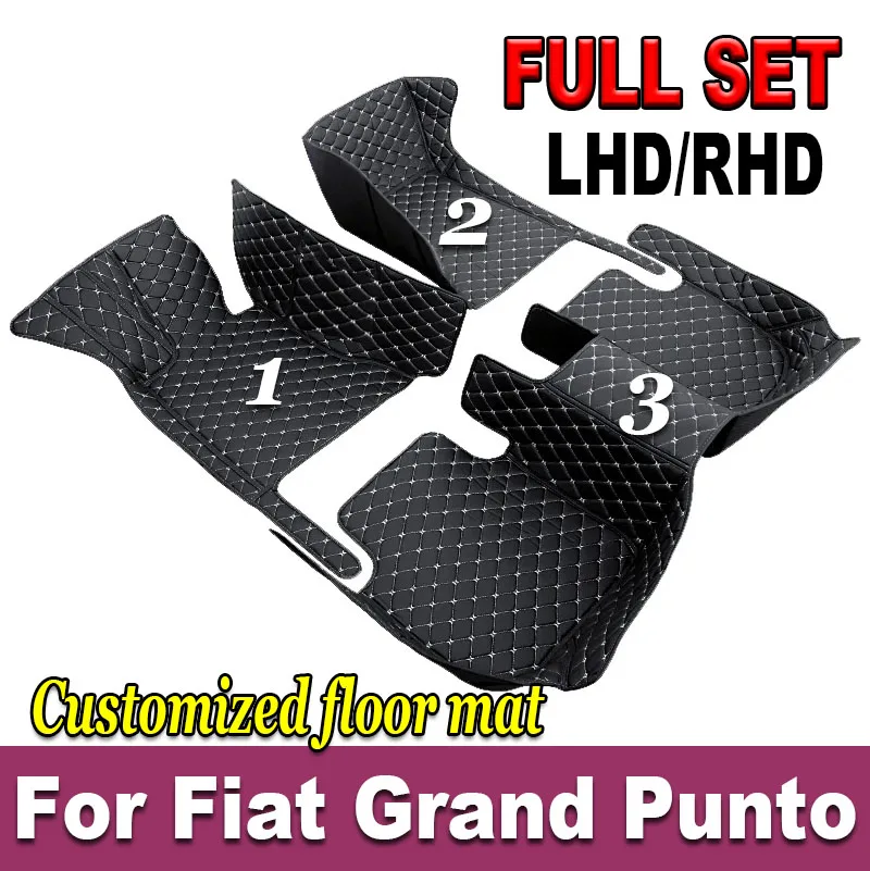 Car Floor Mats For Fiat Grand Punto Project 199 2005~2009 3door Tapetes Para Carro Alfombrillas Coche Car Mats Car Accessories