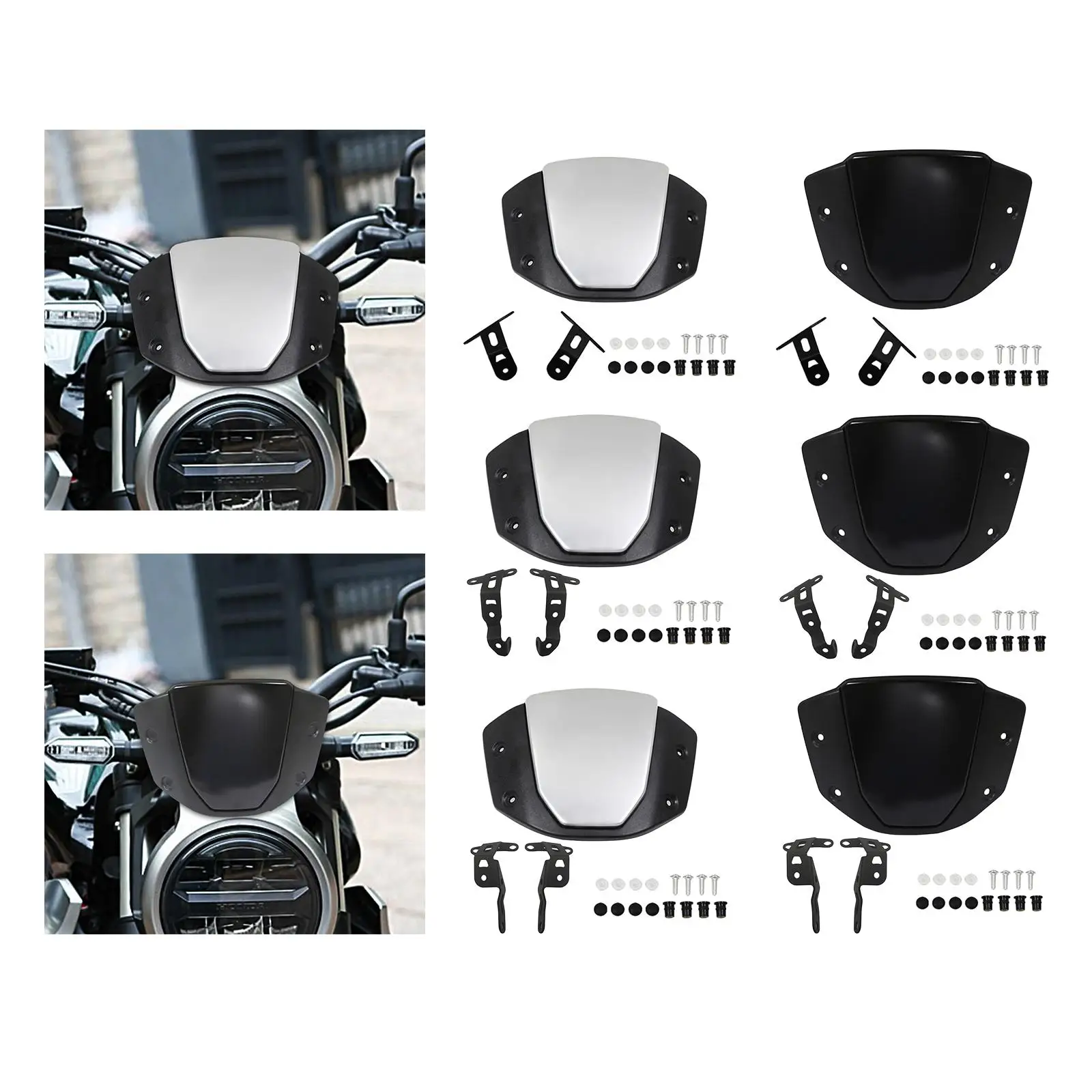 Motorbike Front Screen Windshield Windscreen Direct Replaces Scratch Resistance Professional Spare Parts