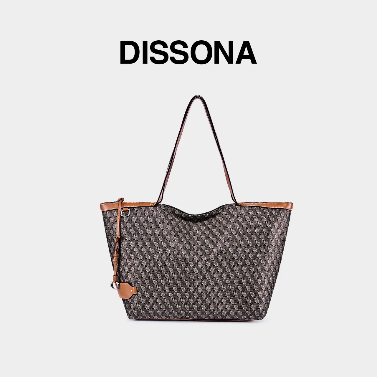 DISSONA Tote Bag Women's Lucky Pouch Shoulder Bag Crossbody Bag Travel Commuter Tote Handbag Trendy Diamond Quilted