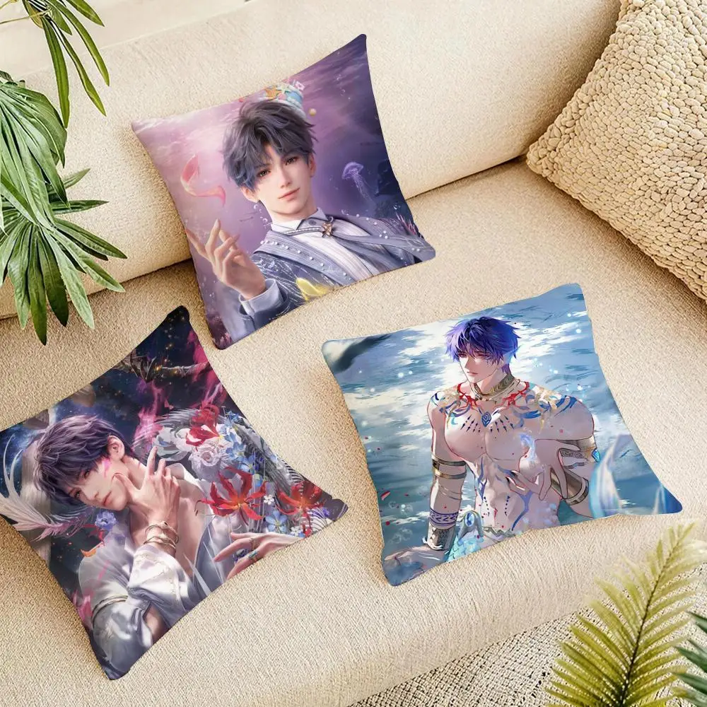 R-Rafayel Love D-Deepspace Cushion Cover Linen Square Pillow Case Naturally Durable Hypoallergenic Gentle On Sensitive Skin